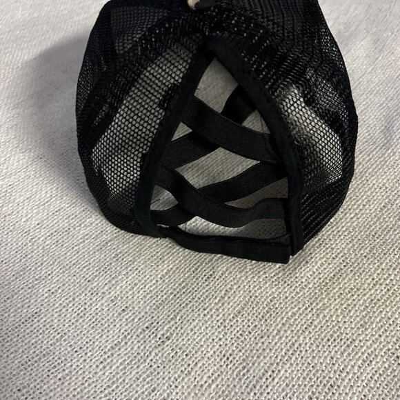 Women's Leopard Print Baseball Cap Criss Cross Ponytail Trucker Hat Adjustable - Picture 7 of 8